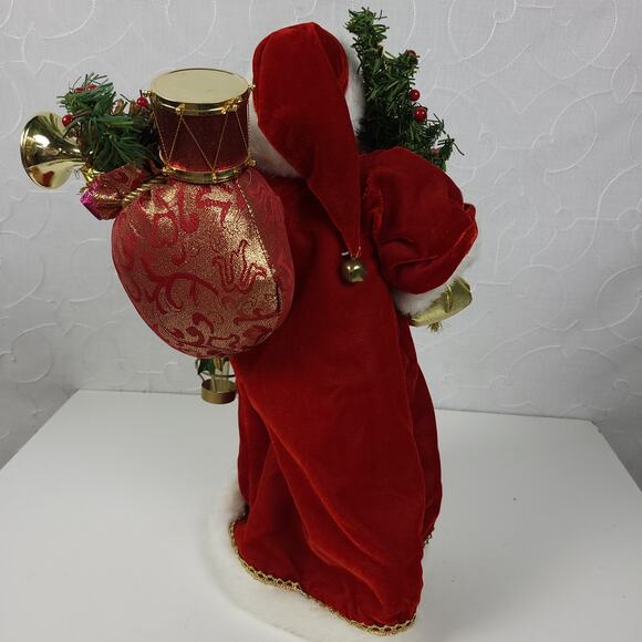 Vintage Old World Santa with Presents on Stand 17" Folk Art Santa Holiday‎ Decor - Picture 7 of 13